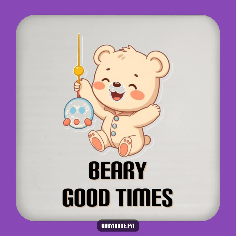 Funny Baby Bear Cub Onesie Coaster: Protect Surfaces with Adorable Humor