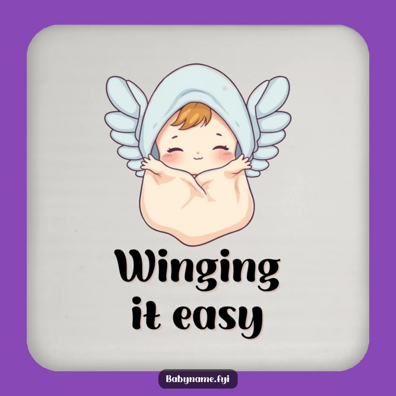Funny Baby Blanket Coaster - Flapping Wings Drink Protector Gift