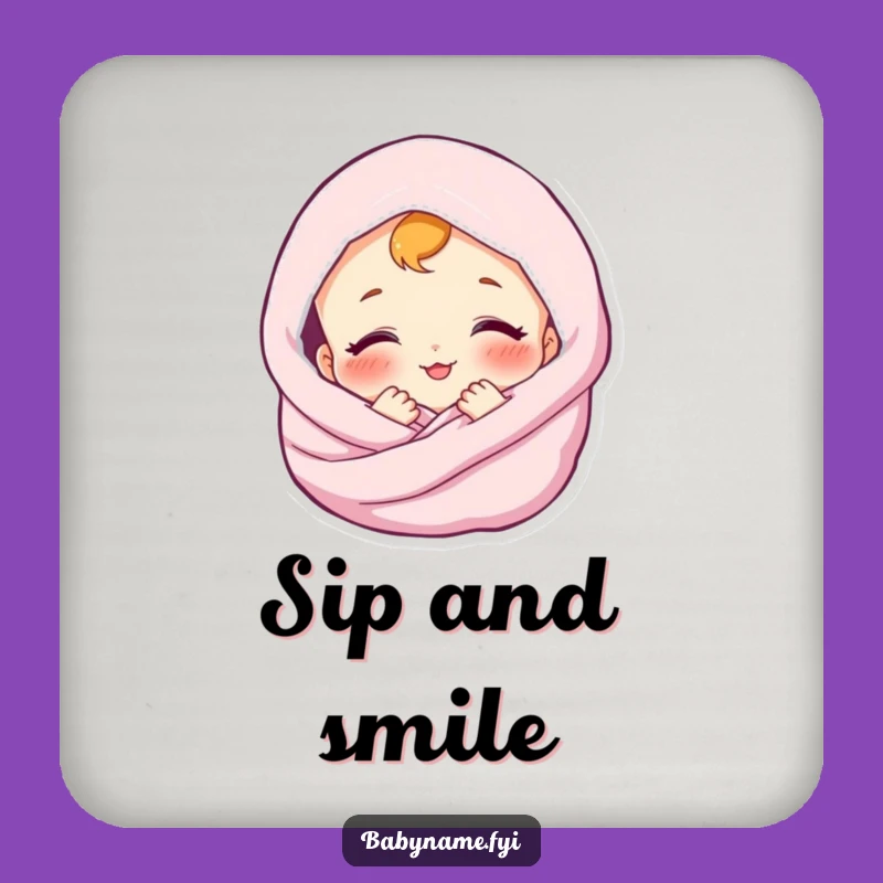 Funny Baby Blanket Coaster – Protect Surfaces with Gentle Charm