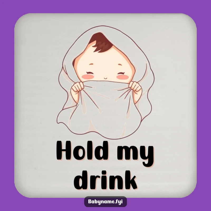 Funny Baby Blanket Coaster: Tiny Grip, Hilarious Table Protection