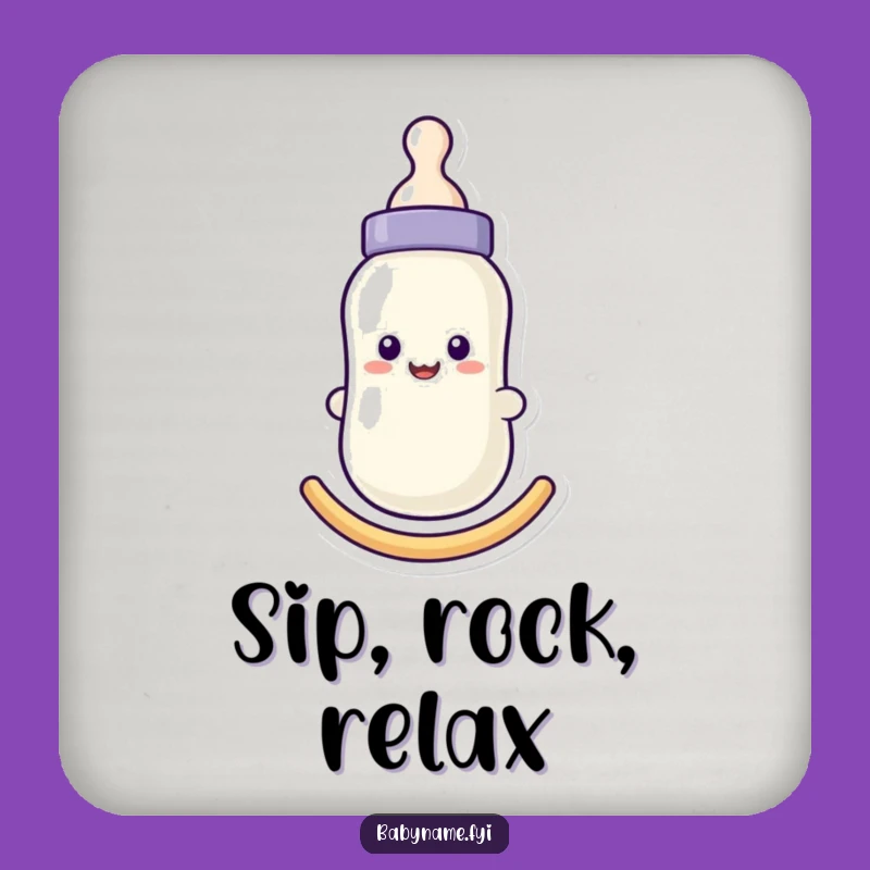 Funny Baby Bottle Coaster Set: Protect Surfaces with Sweetness