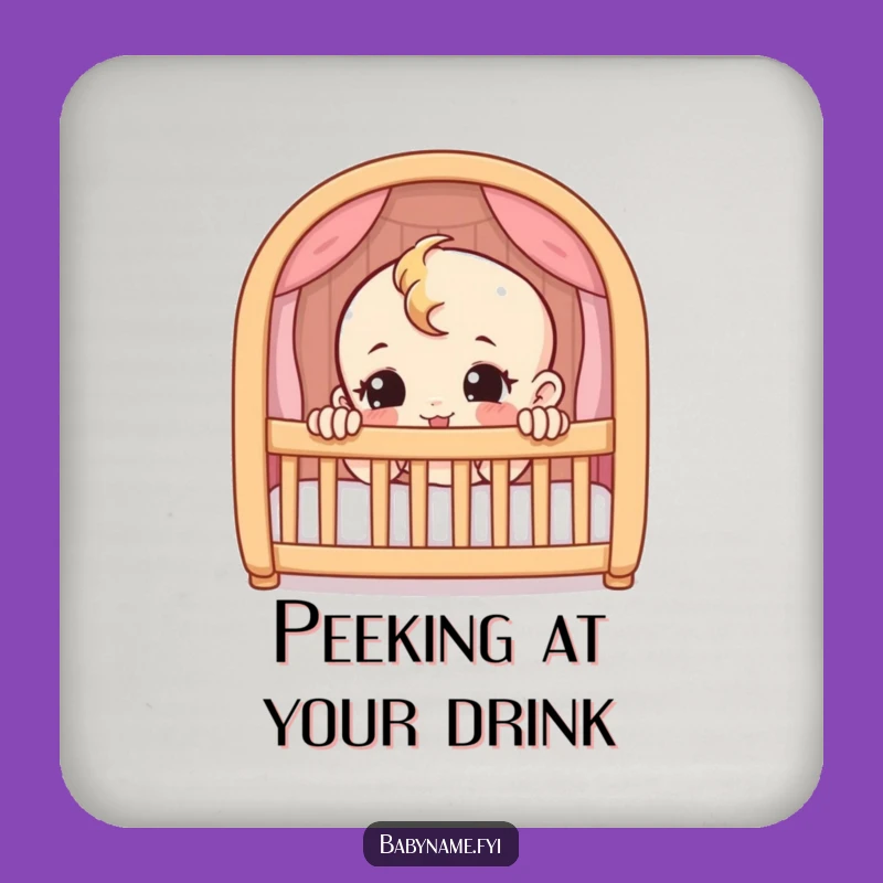 Funny Baby Crib Coaster – Protect Surfaces with Mischievous Charm