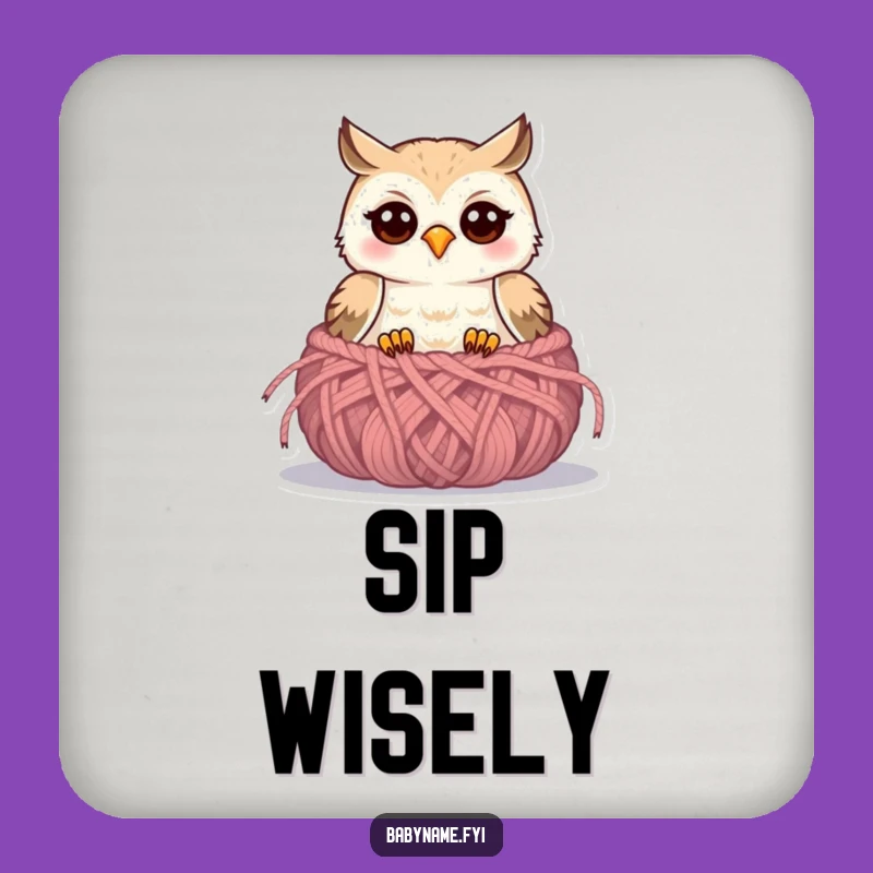 Funny Baby Owl Drink Coasters: Protect Surfaces with Cuteness