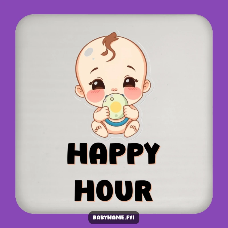 Funny Baby Pacifier Coaster Set: Protect Tables with Happy Smiles