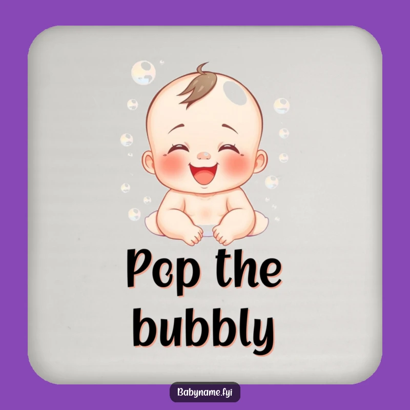 Funny Bubble Coaster: Baby Giggle - Small Funny Gift