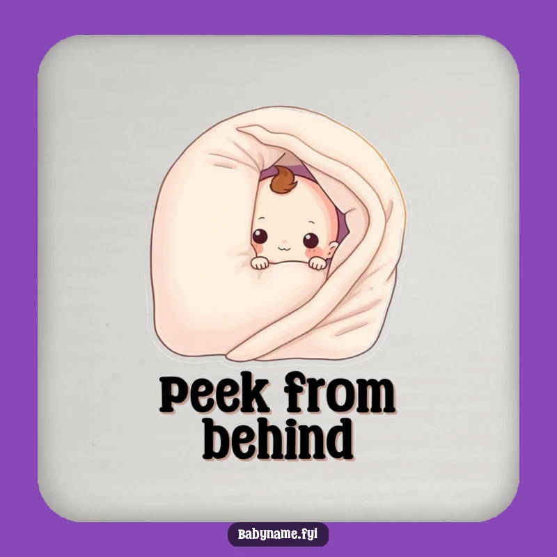 Funny Peek-a-Boo Blanket Coaster - Protect Surfaces with Playful Charm