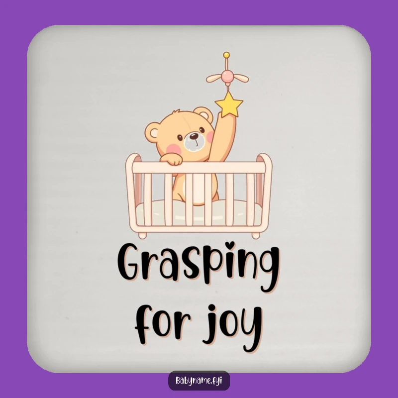 Funny Teddy Bear Crib Mobile Drink Coaster - Protect Surfaces with Charm