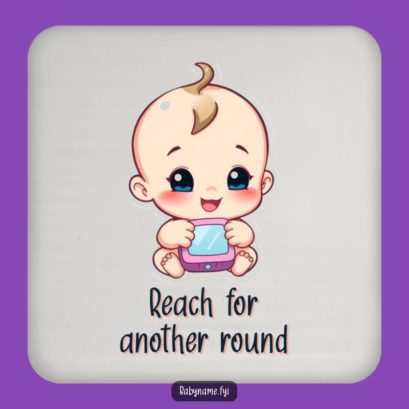 Funny Baby Mobile Coaster: Protect Surfaces with Curious Character