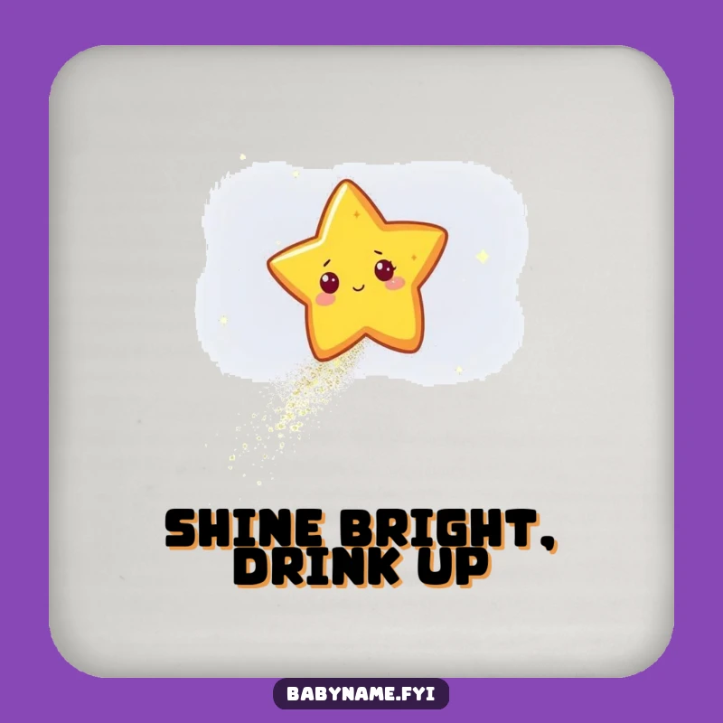 Funny Star Glitter Coaster - Sparkling Celestial Party Favor Gift