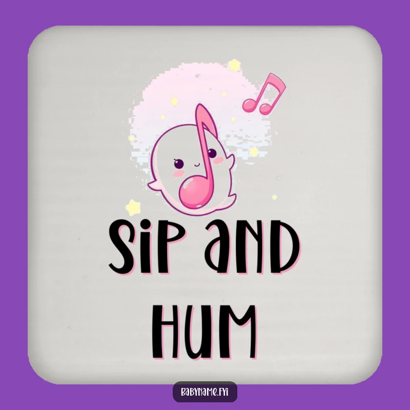 Funny Lullaby Note Coaster: Protect Surfaces, Hilarious Musical Accent