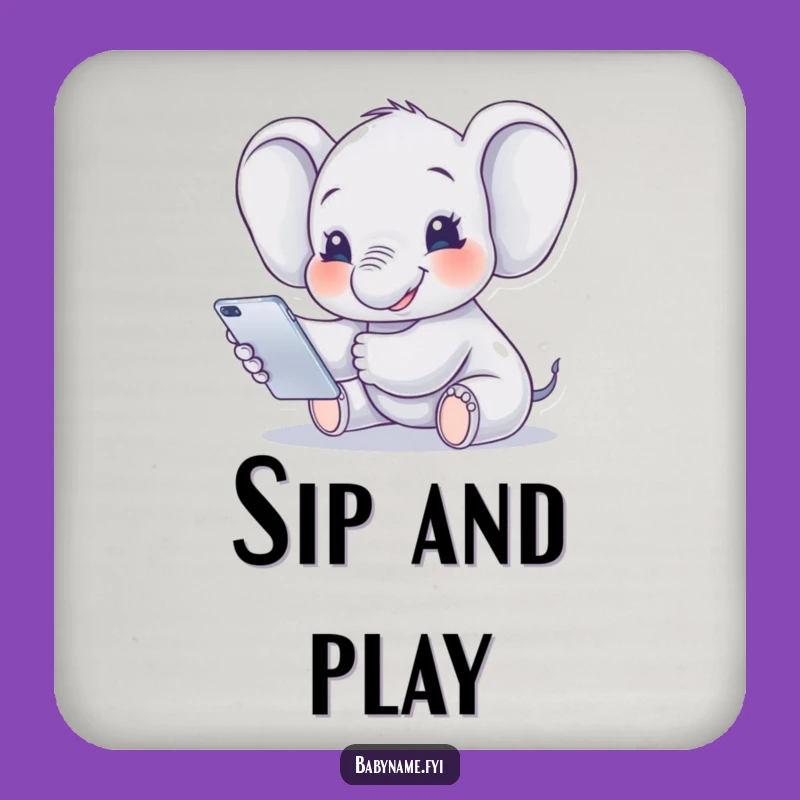 Funny Baby Elephant Mobile Coaster: Protect Surfaces with a Smiling Jumbo