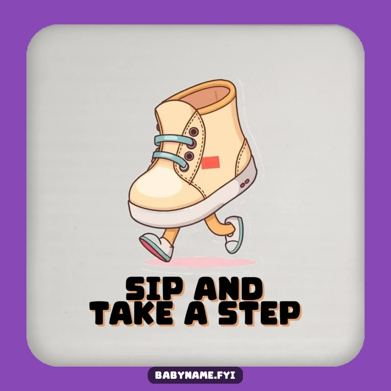 Funny Baby Shoe Walking Coaster - Comical First Steps Party Favor