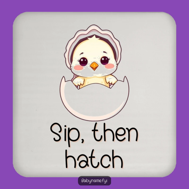 Funny Baby Bird Coaster: Adorable Chick Protection, a Hilarious Gift for Tables!