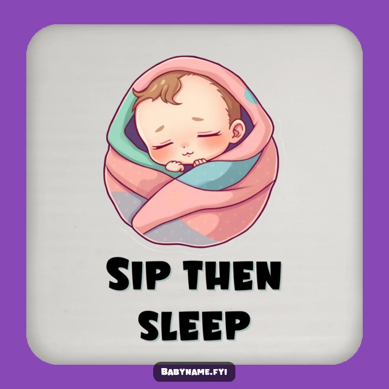 Funny Baby Blanket Coaster: Protect Surfaces with This Cute Character