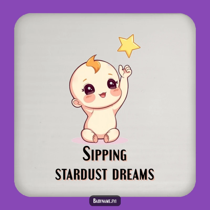Funny Baby Star Coaster: Protect Surfaces with Dreams, Whimsical Charm, Humorous Gift