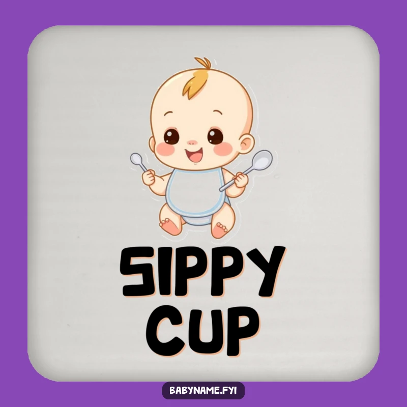 Funny Baby Bib Coasters: Little Eater Drink Protection, Set of Humorous Gifts