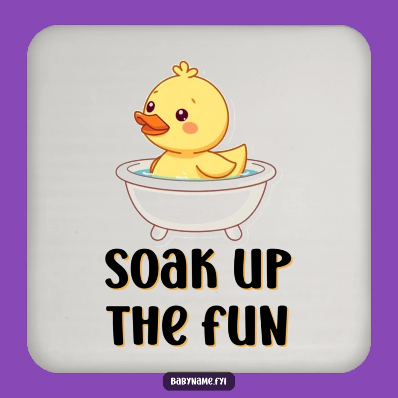 Funny Duckling Coaster Set - Protect Surfaces with Bathtime Charm