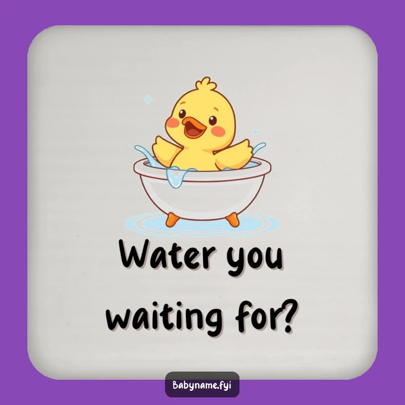 Funny Rubber Duck Splashing Coaster - Tiny Bathtime Party Favor Gift
