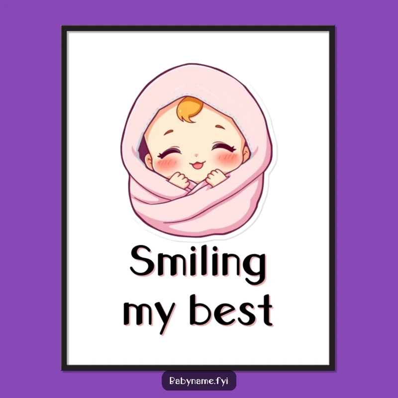 Funny Baby Blanket Poster – Peaceful Art for a Serene Space