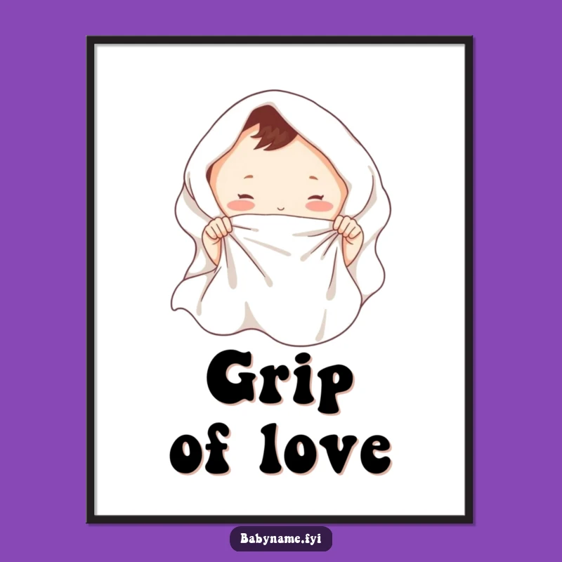 Funny Baby Blanket Poster: Tiny Hands Art, Hilarious Nursery Decor