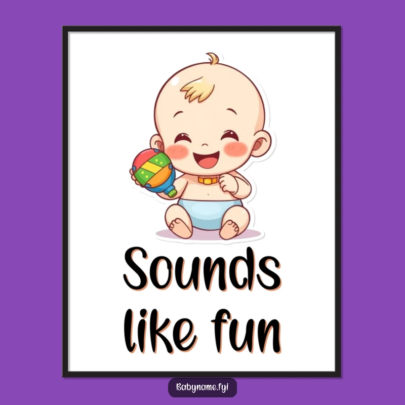 Funny Baby Rattle Poster – Bring Joyful Vibes to Your Walls