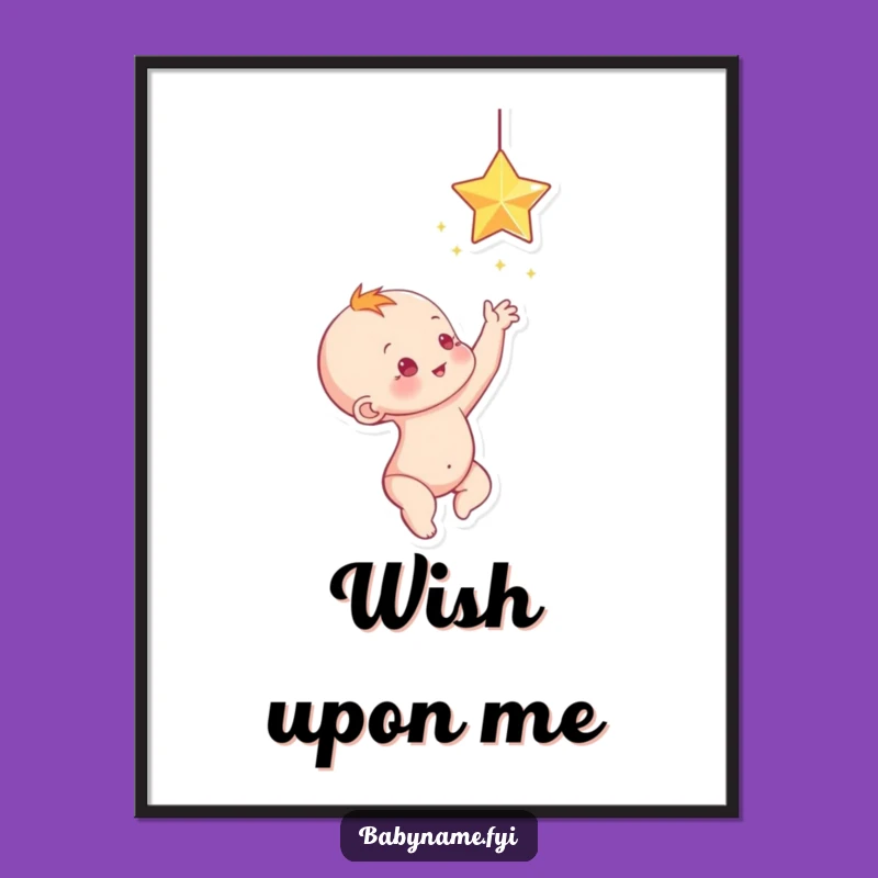 Funny Baby Star Reach Poster: Inspire Walls with Cute Humor