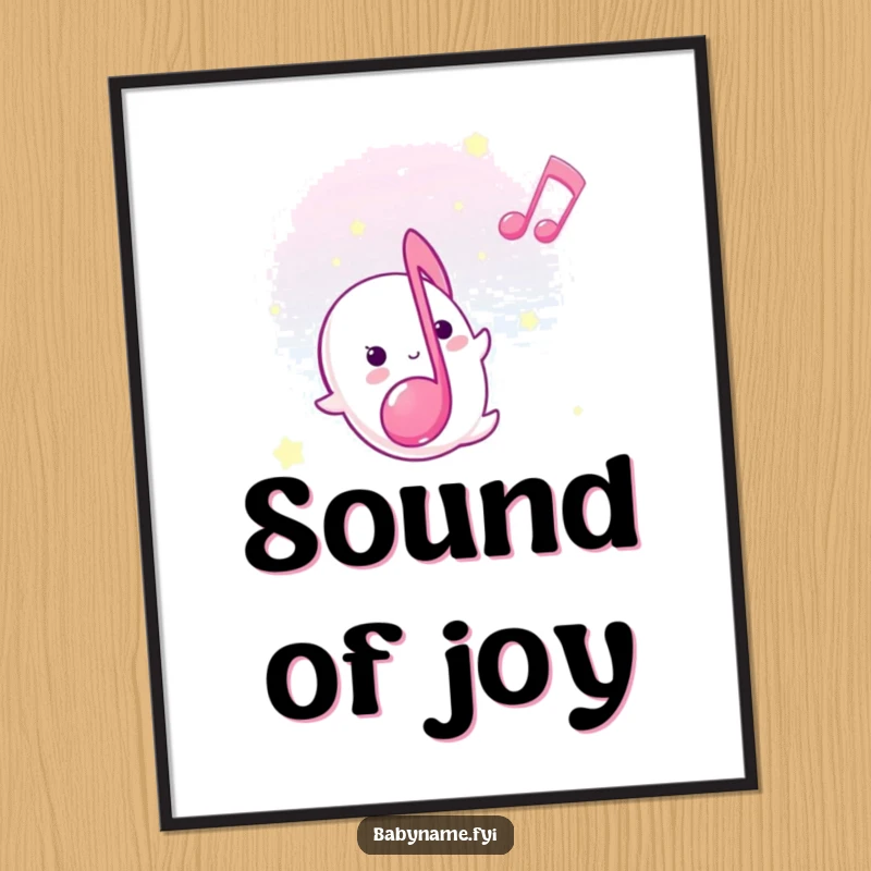 Funny lullaby musical note poster, gently floating upwards, radiating sweet, peaceful, and humorous vibes.