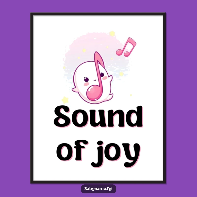 Funny Lullaby Note Poster: Sweet Serenity, Hilarious Musical Art