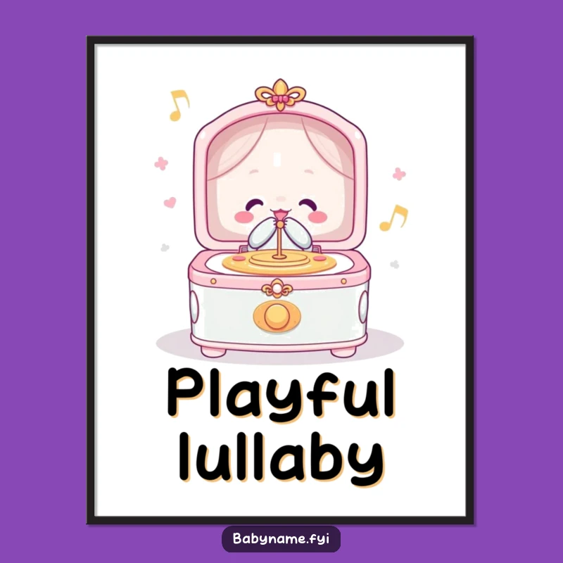 Funny Lullaby Music Box Poster - Whimsical Wall Art for a Serene & Joyful Space