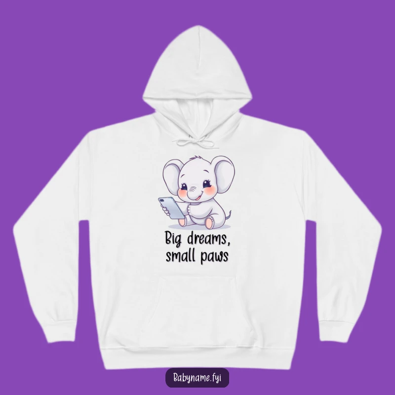 Cozy Funny Baby Elephant Mobile Hoodie: Warmth with a Smiling Jumbo