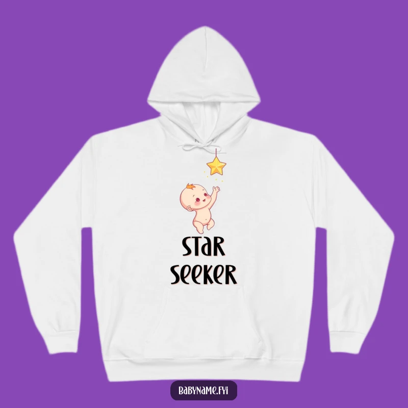 Cozy Funny Baby Star Reach Hoodie: Dream Big in Comfort