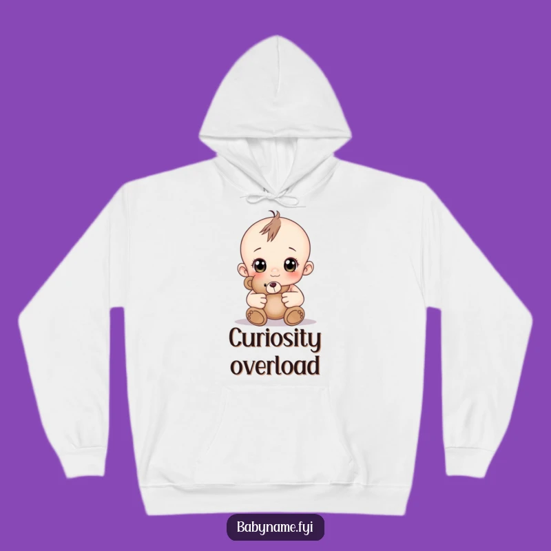 Cozy Funny Curious Baby Teddy Bear Hoodie: Hugs and Happiness
