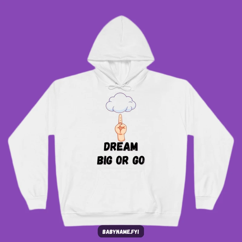 Cozy Funny Dreamer Hoodie: Tiny Hand Cloud - Ideal Funny Gift