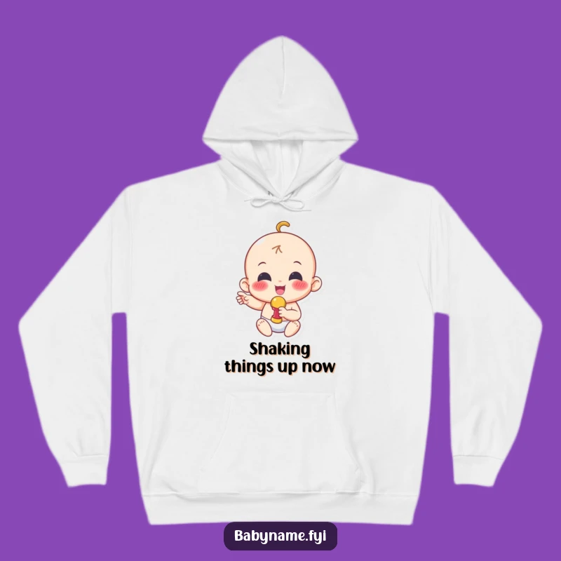 Funny Baby Rattle Hoodie: Cozy Character Comfort for Playful Souls