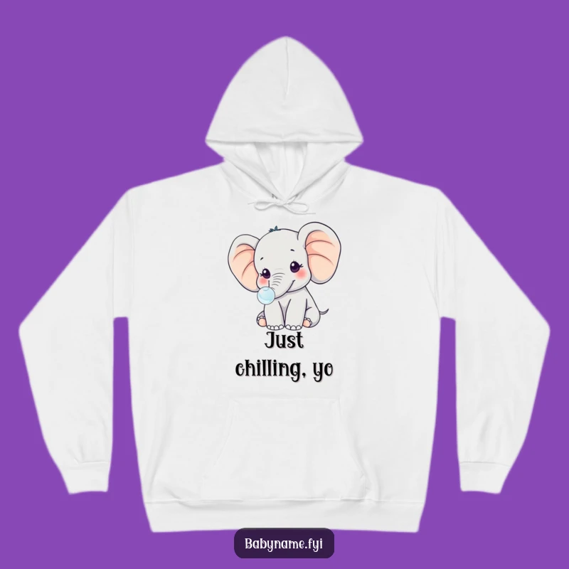 Cozy Funny Kawaii Baby Elephant Hoodie: Warm Snuggles and Hilarious Vibes
