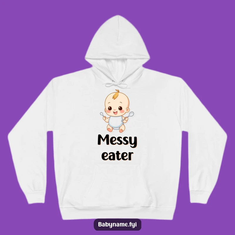 Funny Baby Bib Hoodie: Little Eater Sweatshirt, Perfect Humorous Gift