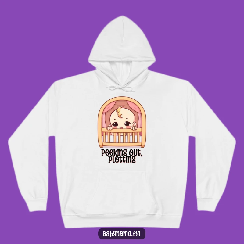 Funny Baby Crib Hoodie – Cozy Mischief with a Hidden Character