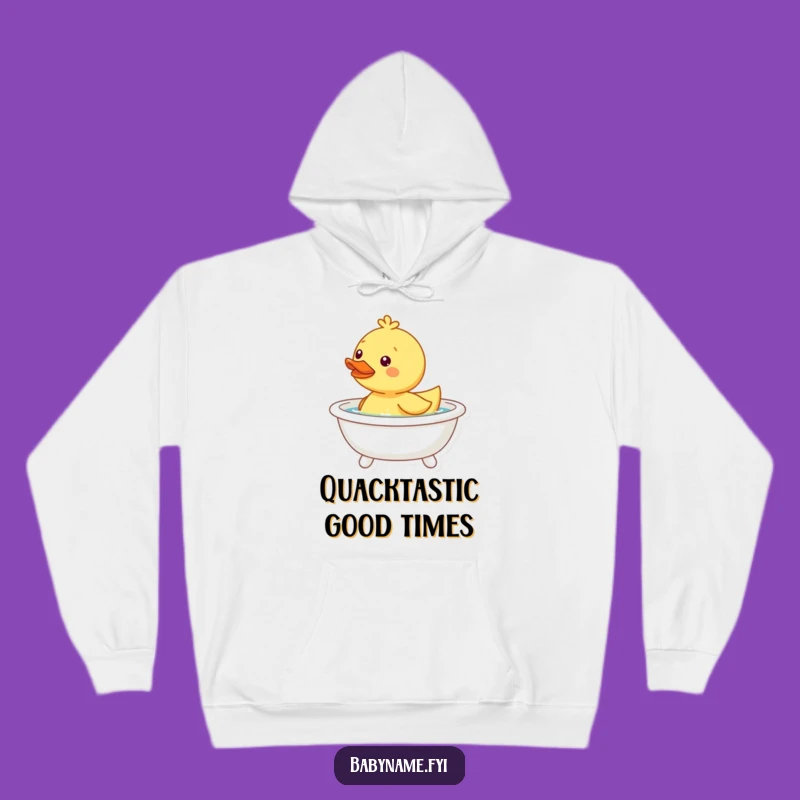 Funny Duckling Hoodie - Cozy Tub Time Sweatshirt for Playful Comfort