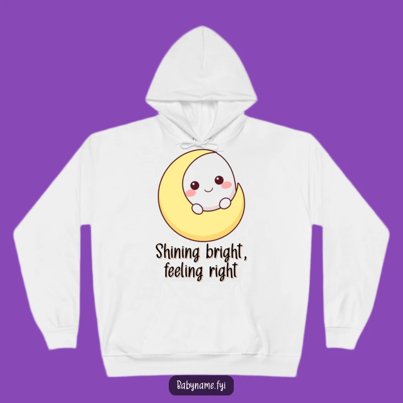 Cozy Funny Smiling Moon Hoodie - Warm Celestial Night Gift Apparel