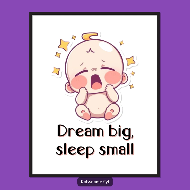 Free Printable Sleepy Baby Wall Art - Cute Yawn Downloadable Decor!