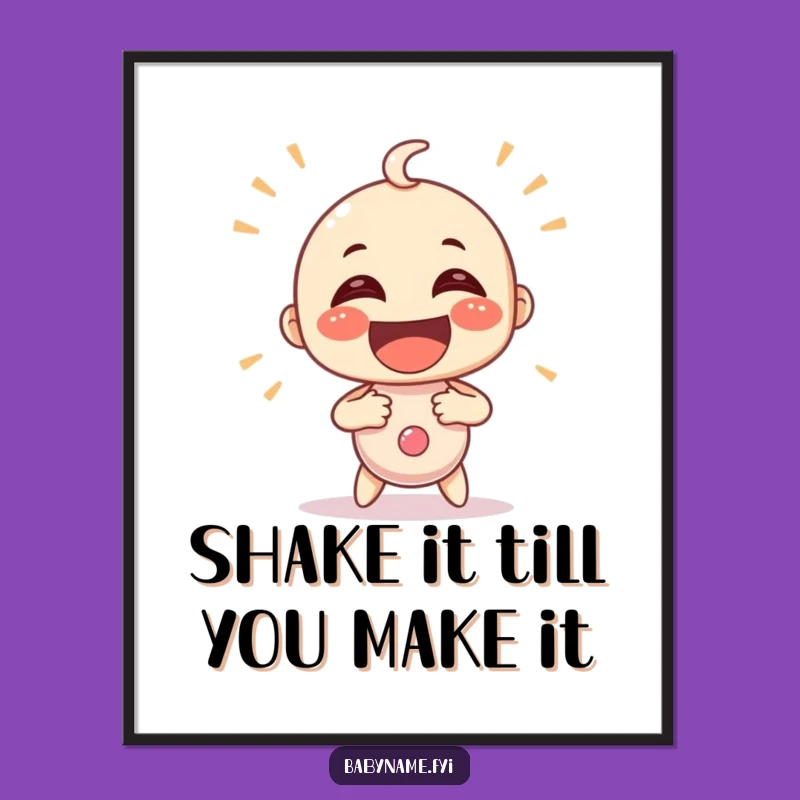 Free Printable Funny Wall Art: Shaking Rattle Glee Downloadable Nursery Decor