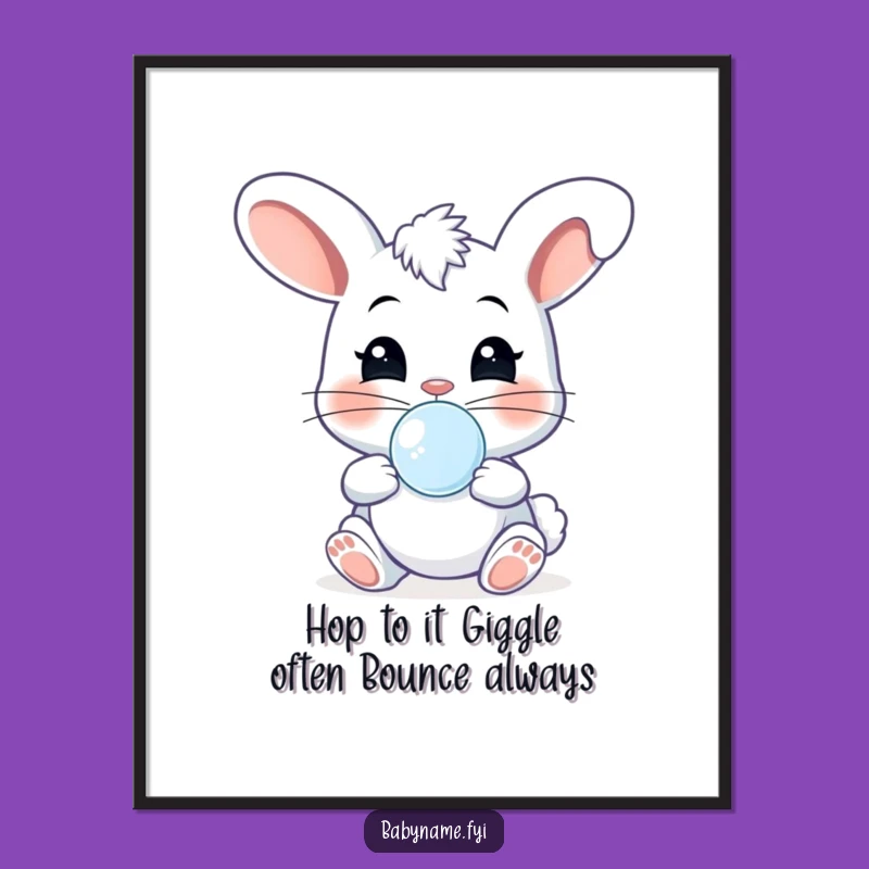 Free Printable Wall Art: Cheeky Bunny Playtime Fun, Downloadable Nursery Decor