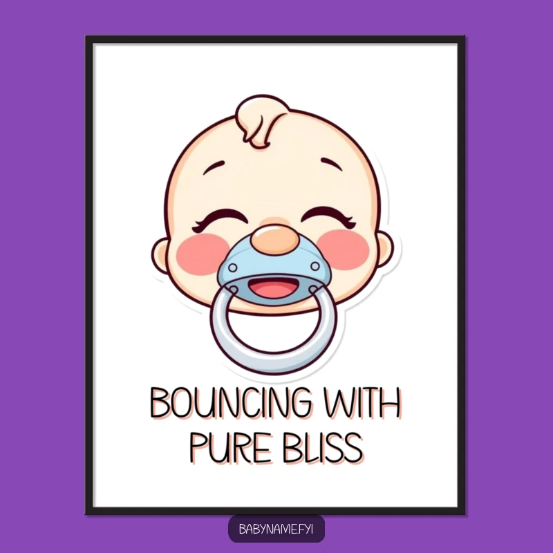 Free Printable Wall Art: Giggling Pacifier - Joyful Downloadable Decor