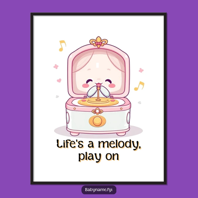 Free Printable Wall Art: Merry Music Box - Funny Nursery Decor DIY Gift