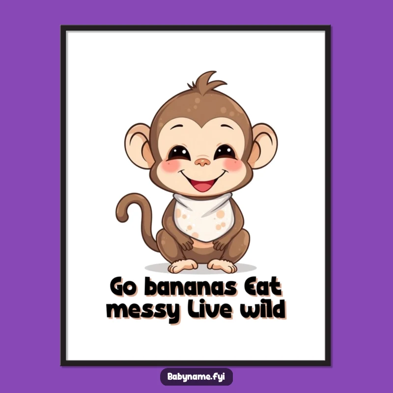 Free Printable Wall Art: Messy Monkey Playtime, Downloadable Nursery Decor