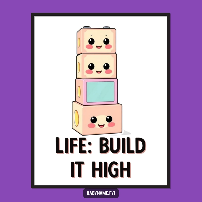 Free Printable Wall Art: Funny Building Block, Hilarious DIY Downloadable Decor!