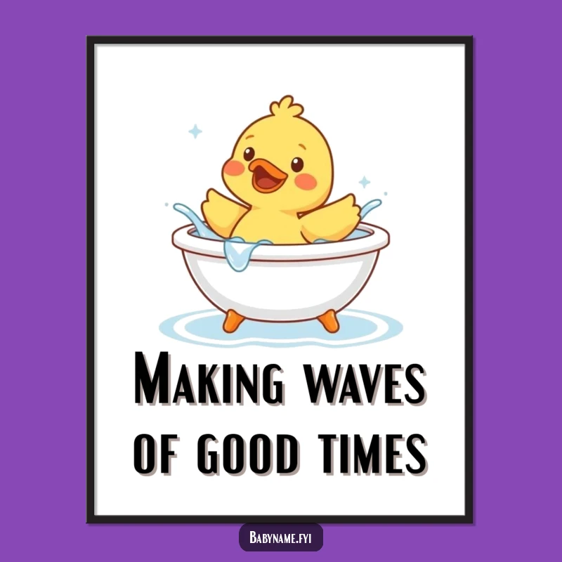 Free Printable Rubber Duck Wall Art: Funny Splashy Downloadable Bathroom Decor
