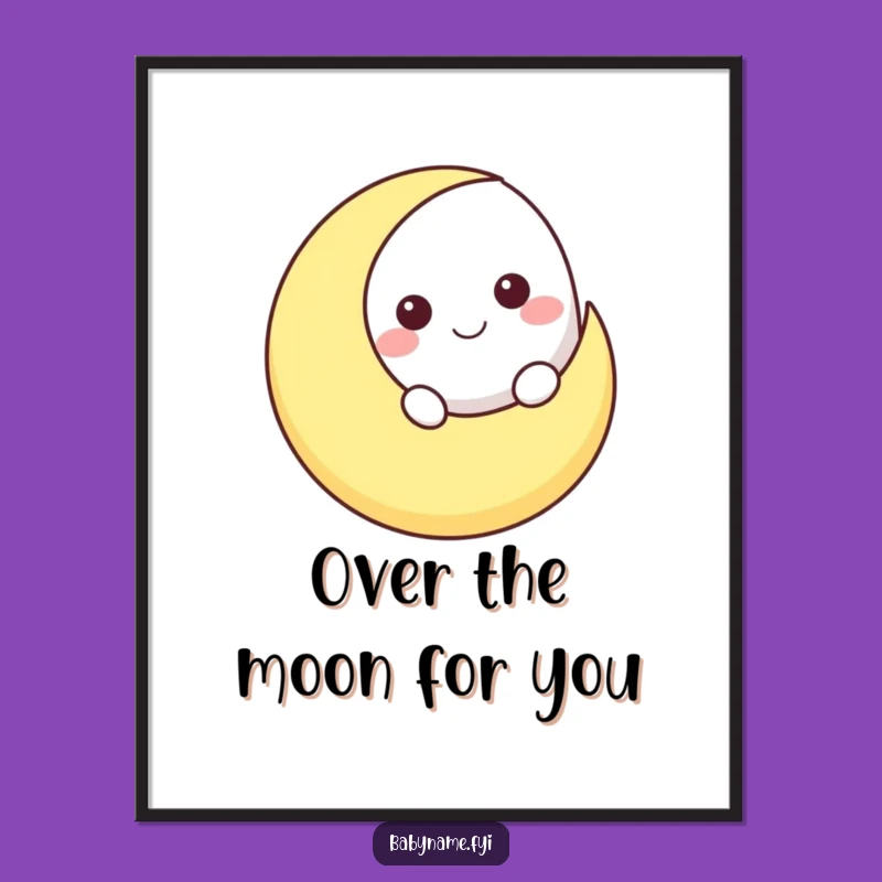 Free Printable Moon Wall Art: Funny Celestial Downloadable Nursery Decor