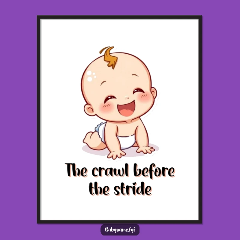 Free Printable Crawling Baby Wall Art - Hilarious & Cute Downloadable Decor!