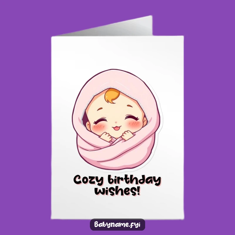 Free Printable Birthday Card: Cozy Baby Smiles, Downloadable Warmth